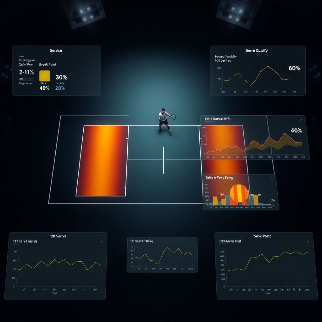 Теннис без эмоций: разбор сервисов первых и вторых подач по данным и статистике