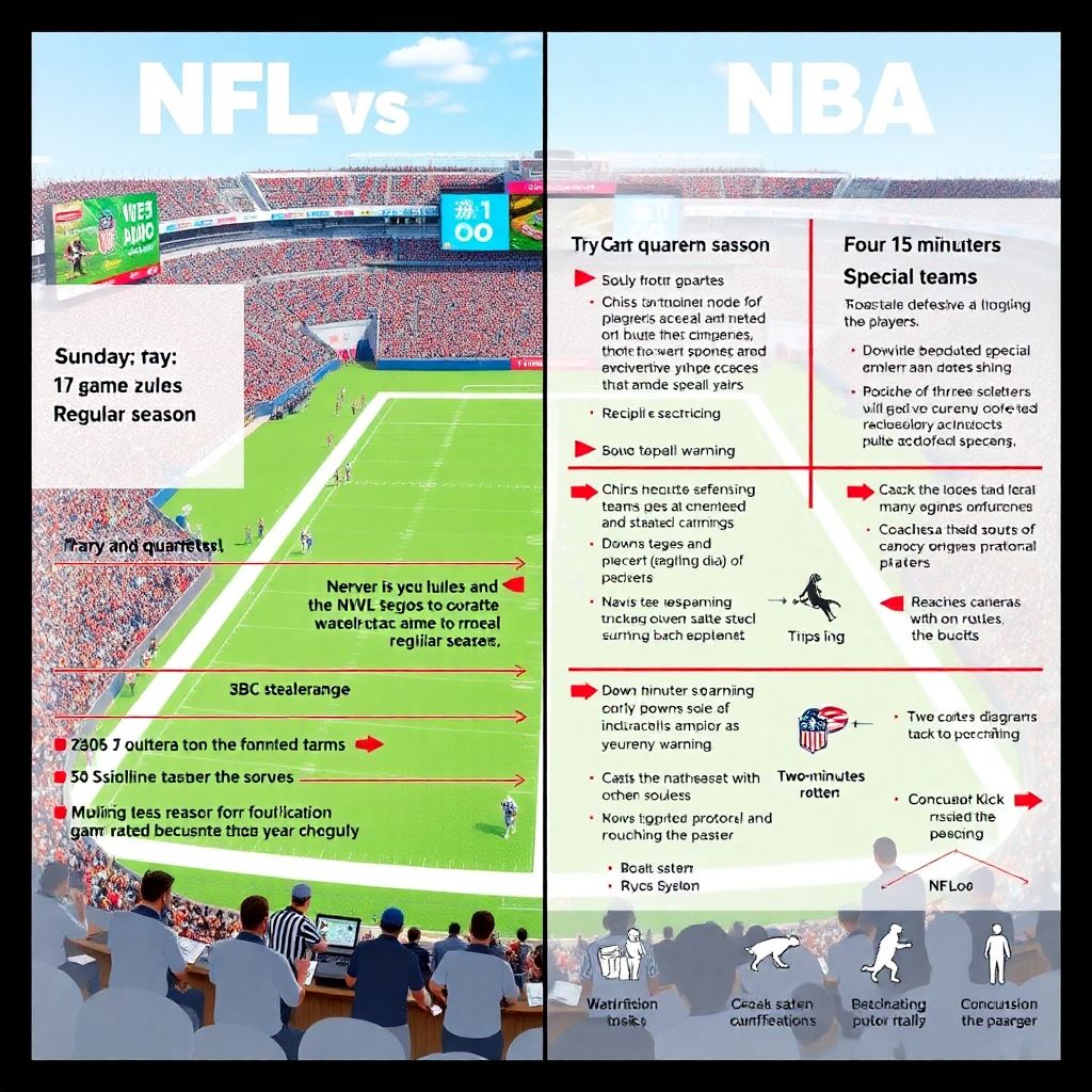 Сравнение регламентов и протоколов НФЛ и НБА: общие черты и ключевые различия