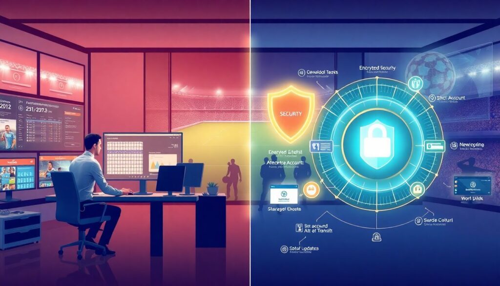 Техника безопасности и защита данных в спортивной аналитике - иллюстрация