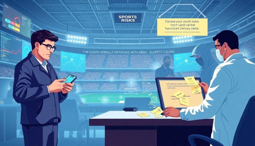 Техника безопасности и защита данных в спортивной аналитике - иллюстрация