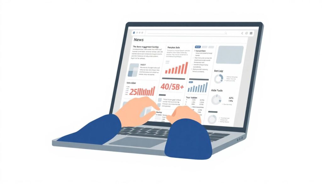 Метрики держатели внимания читателя в статистических новостях - иллюстрация