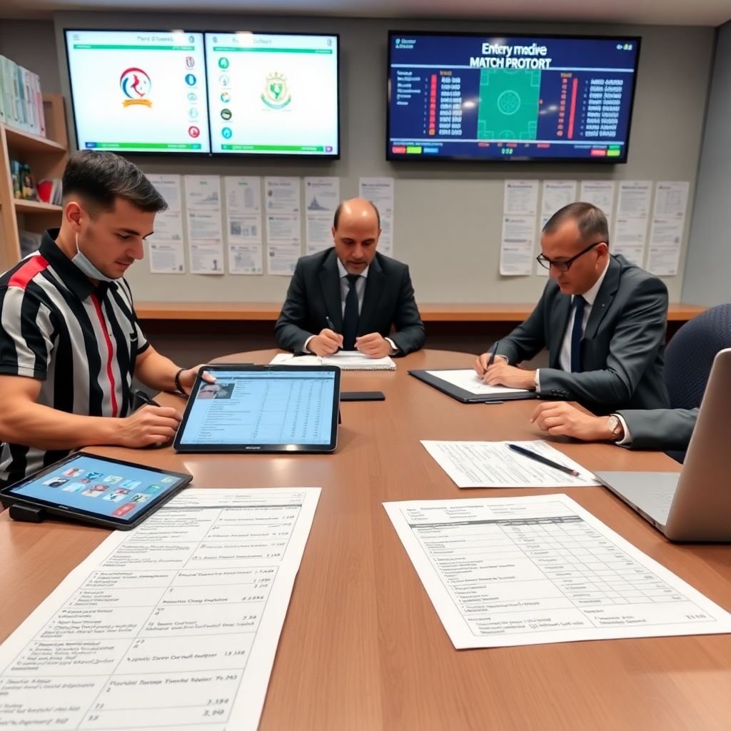 Устройство и структура официальных протоколов матча в современном футболе