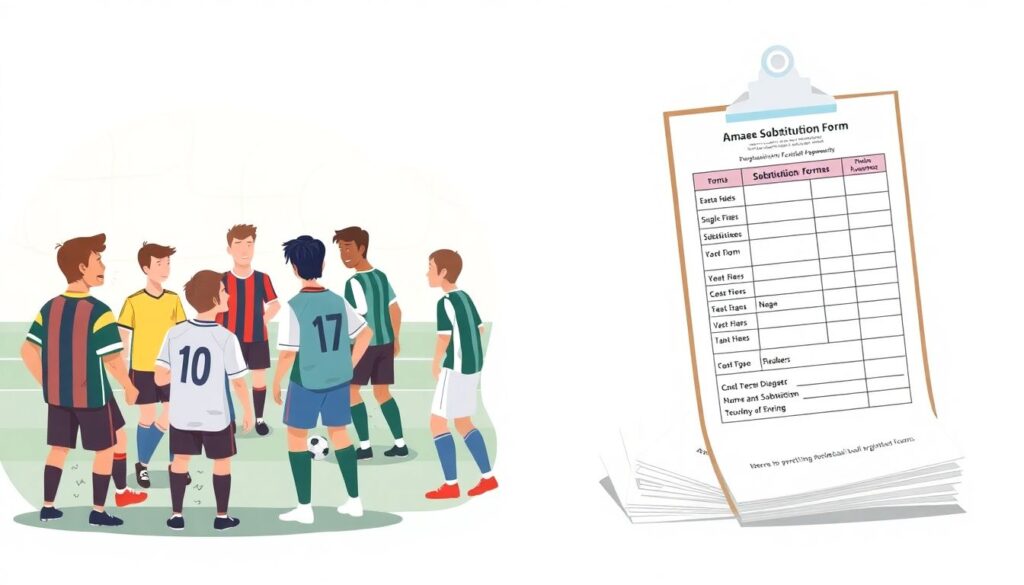 Как документируются замены игроков в протоколах - иллюстрация