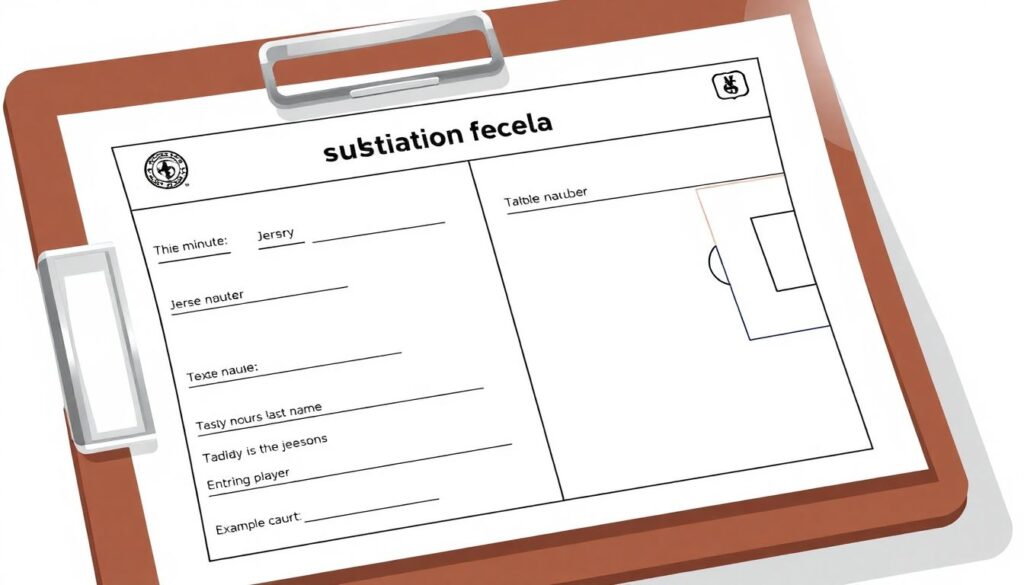 Как документируются замены игроков в протоколах - иллюстрация