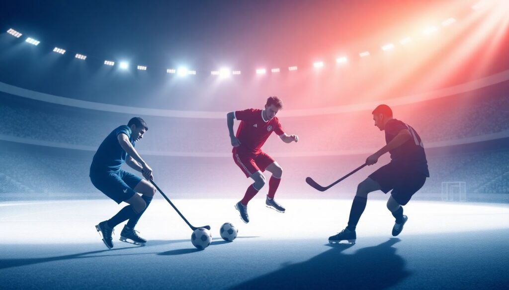 Статистический сопоставительный анализ лиг: футбол против хоккея без эмоций - иллюстрация