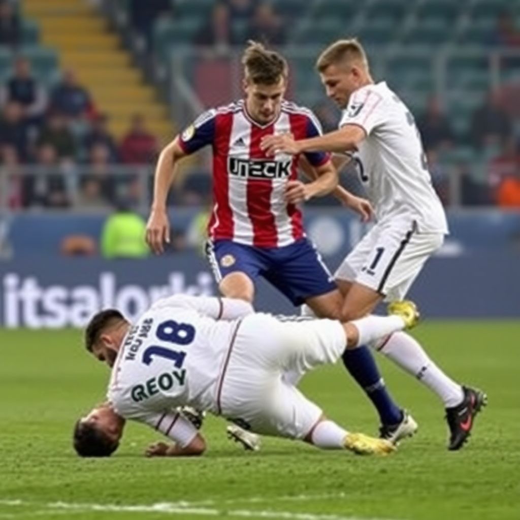 Футболист Ахмата Мирослав Богосавац: нокаут после удара коленом в матче с Ростовом